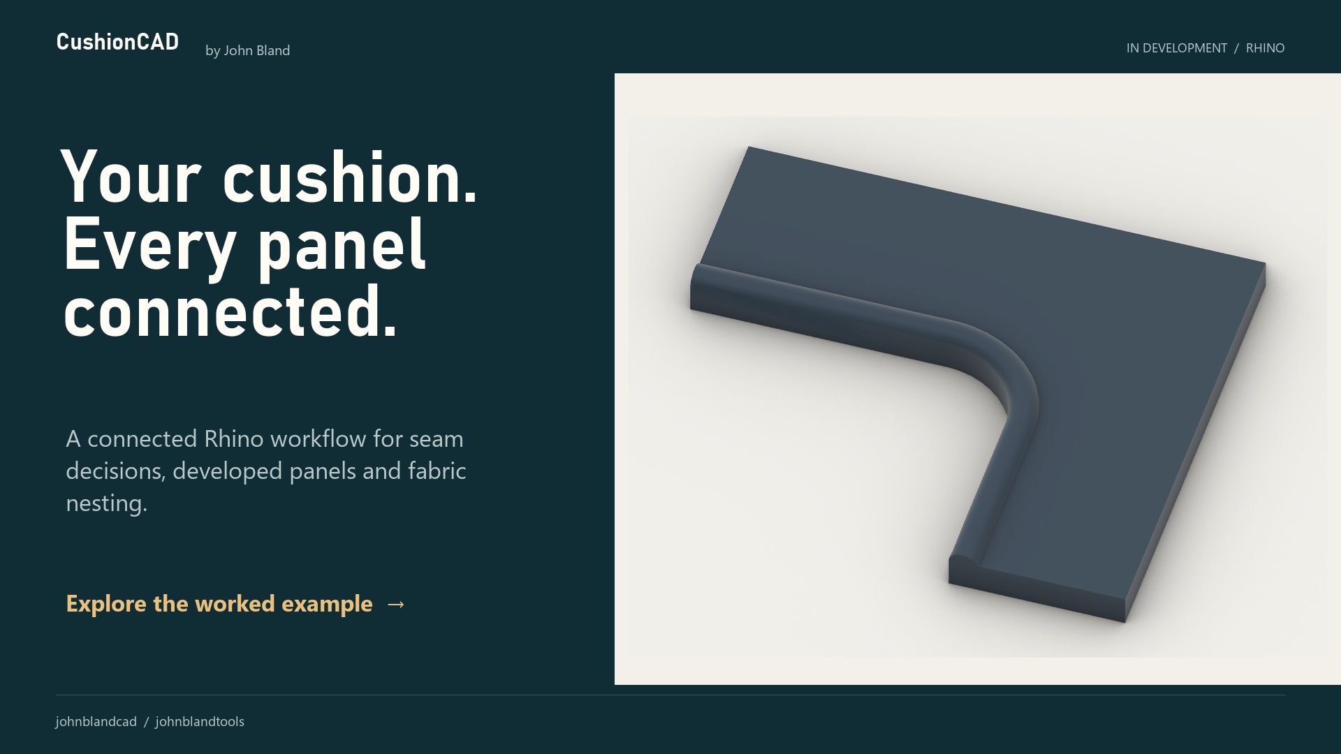 CushionCAD: Your cushion. Every panel connected. Independent cushion CAD model.